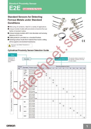 E2E-X1C1 datasheet  